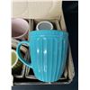 Image 2 : Lot of 1 Set of 6 Porcelain Cappuccino/Coffee Mug Cups - Brand New - Assorted Colours