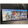 Image 1 : Lot of 3 Playstation 4 Video Games - Watch Dogs 2, The Crew, & Star Wars Battlefront II