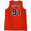 Image 1 : DENNIS RODMAN SIGNED CHICAGO BULLS JERSEY (BECKETT COA)