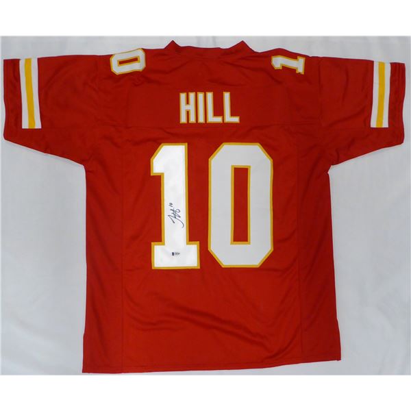 TYREEK HILL SIGNED KC CHIEFS FOOTBALL JERSEY (BECKETT COA)