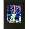 Image 1 : VANCOUVER CANUCKS DUAL SIGNED 8 X 10 (GARLAND, JOSHUA) GCG HOLO