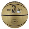 Image 2 : ,AGIC JOHNSON AND SHAQUILLE ONEAL SIGNED GOLD WILSON BASKETBALL (BECKETT COA)