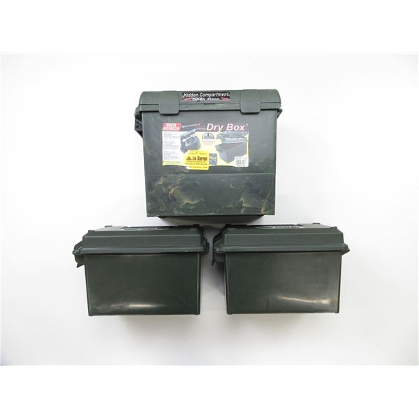 PLASTIC DRY AMMO BOX LOT