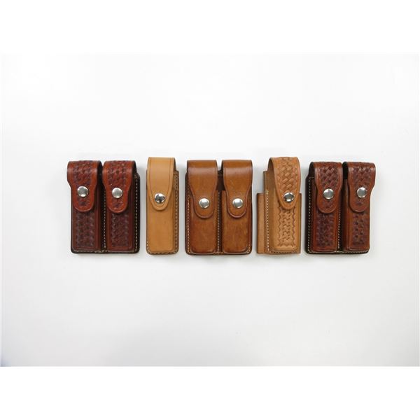 LEATHER MAGAZINE POUCHES LOT