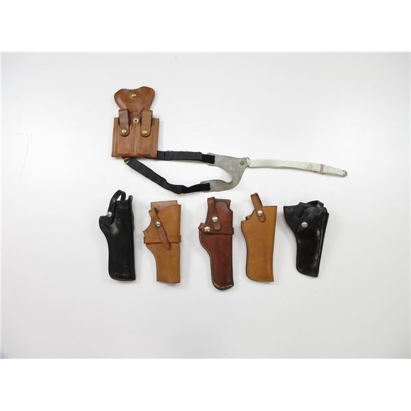 ASSORTED LEATHER HOLSTERS LOT