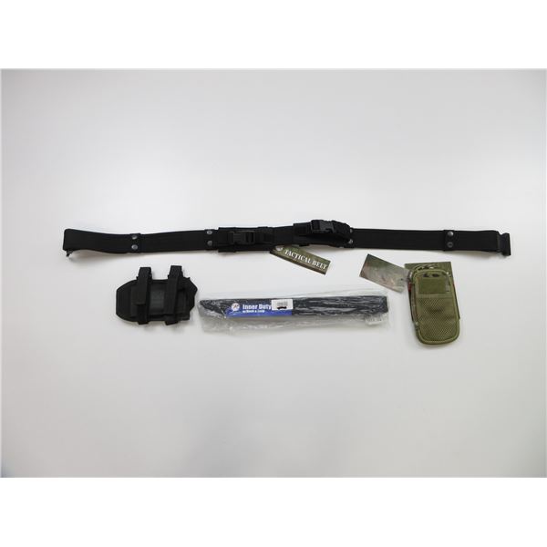 TACTICAL BELT AND ACCESSORIES LOT