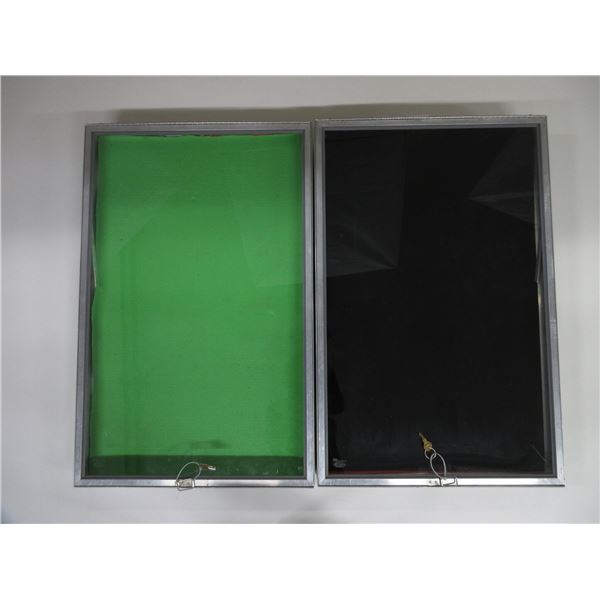 METAL AND GLASS DISPLAY CASE LOT