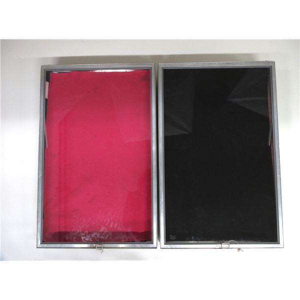 METAL AND GLASS DISPLAY CASE LOT
