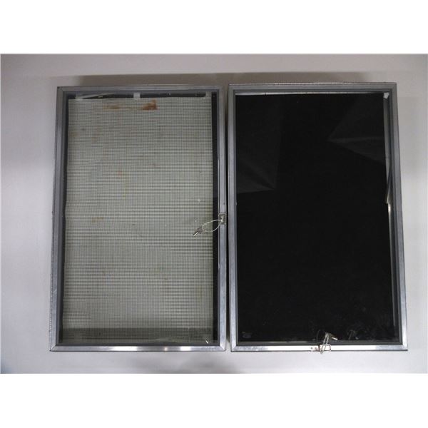 METAL AND GLASS DISPLAY CASE LOT