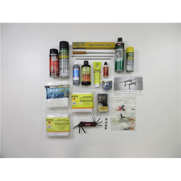 GUN CLEANING ACCESSORIES LOT