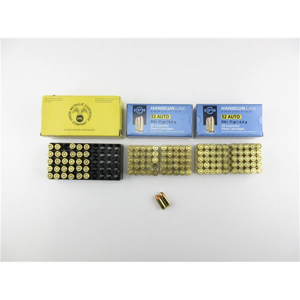 ASSORTED .32 AUTO AMMO LOT