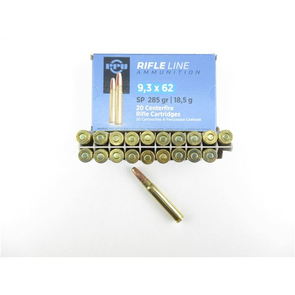PPU 9.3X62MM AMMO LOT