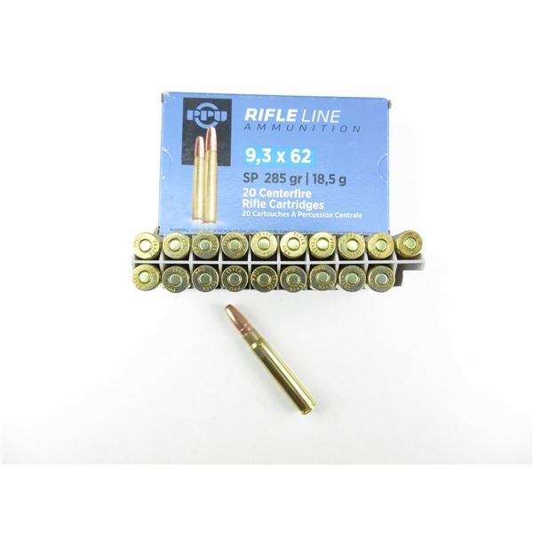 PPU 9.3X62MM AMMO LOT