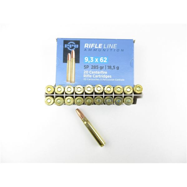 PPU 9.3X62MM AMMO LOT