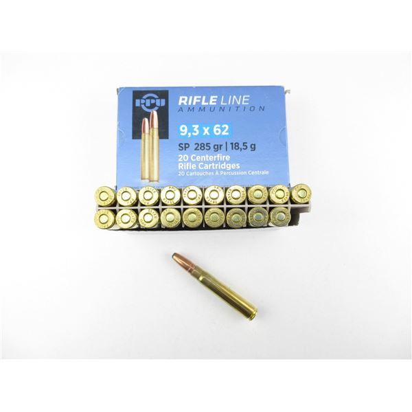 PPU 9.3X62MM AMMO LOT