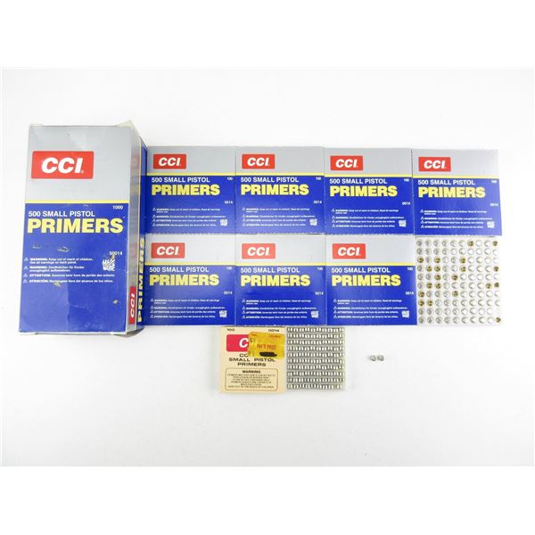CCI 500 SMALL PISTOL PRIMERS LOT