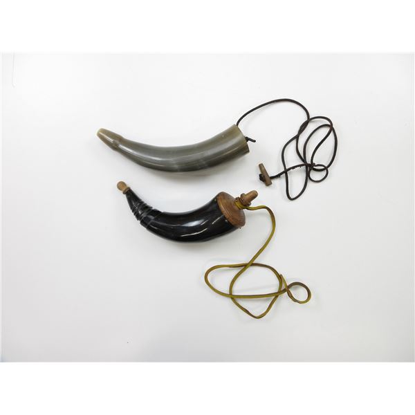BLACK POWDER RELOADING HORN LOT