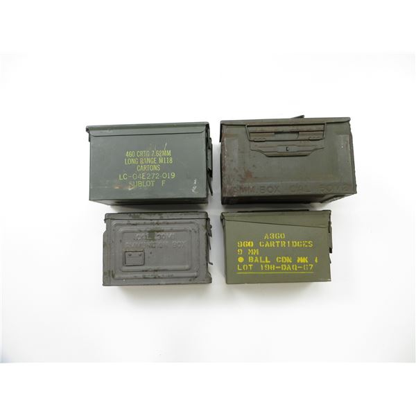 ASSORTED METAL AMMO TIN LOT