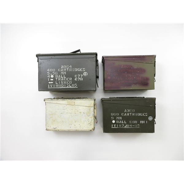 ASSORTED METAL AMMO TIN LOT