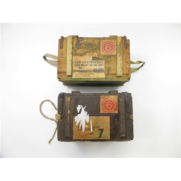 ASSORTED WOOD AMMO CRATES LOT