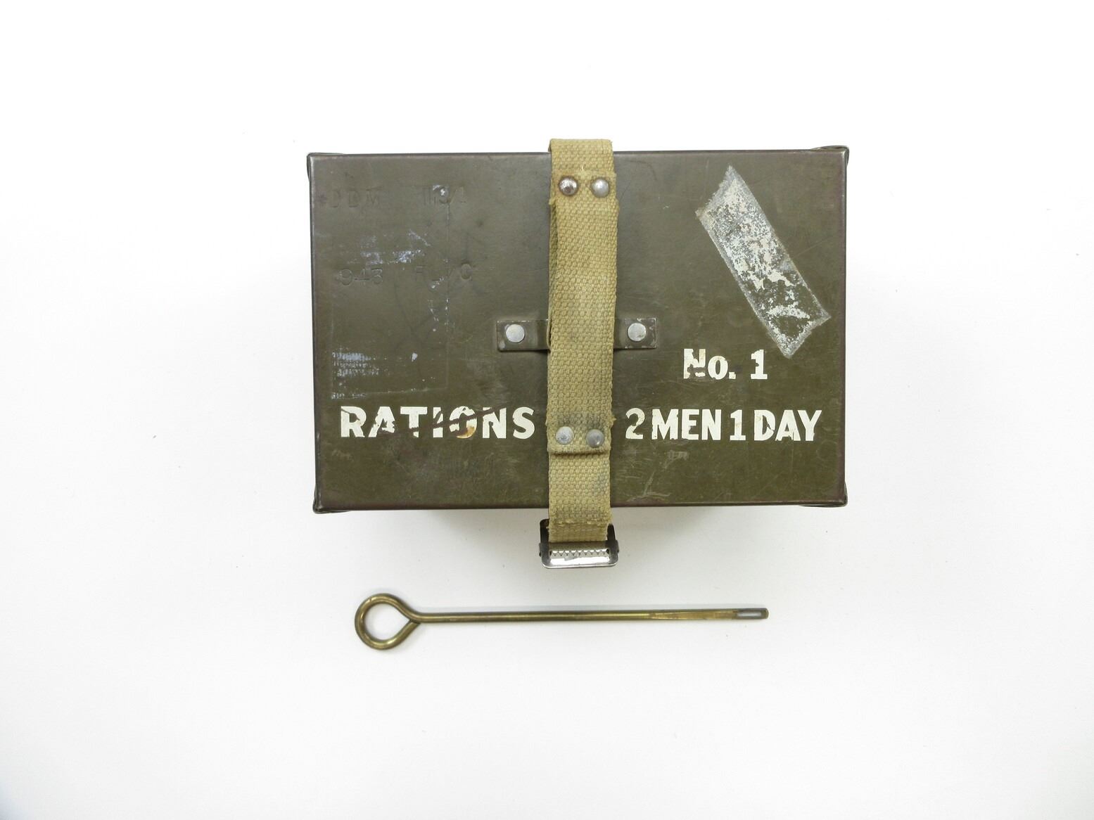 Military Rations Box WWII BRITISH METAL RATIONS BOX AND ETC. LOT