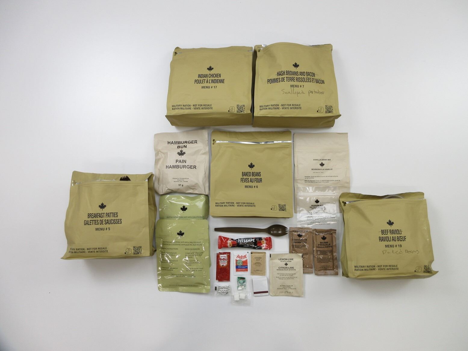 CANADIAN MILITARY ASSORTED FOOD RATIONS LOT