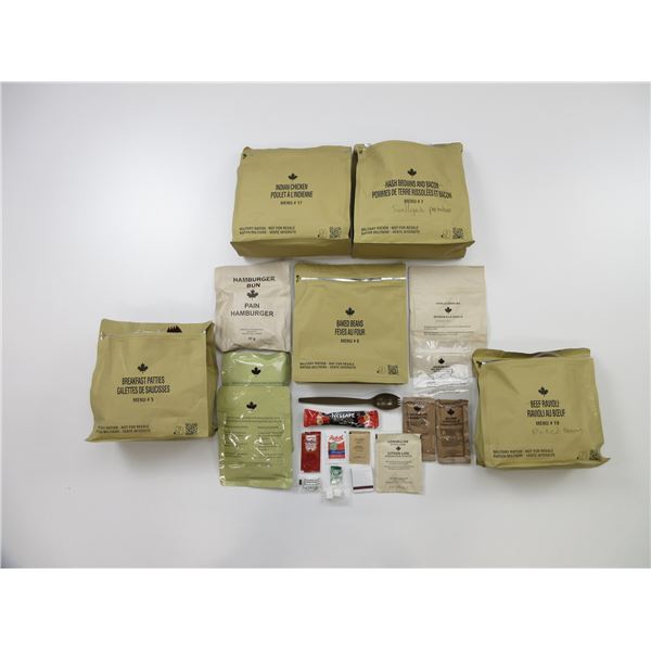 CANADIAN MILITARY ASSORTED FOOD RATIONS LOT