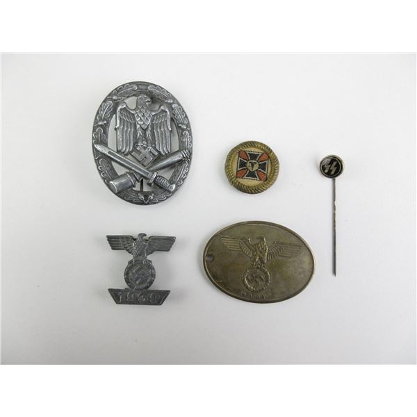 WWII GERMAN BADGE AND PIN LOT
