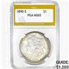 Image 1 : 1890-S Morgan Silver Dollar PGA MS65