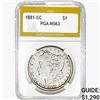 Image 1 : 1881-CC Morgan Silver Dollar PGA MS63