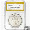 Image 1 : 1891-CC Morgan Silver Dollar PGA MS65 DMPL
