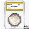 Image 1 : 1892-CC Morgan Silver Dollar PGA MS64+