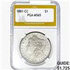 Image 1 : 1881-CC Morgan Silver Dollar PGA MS65