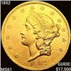 Image 1 : 1852 $20 Gold Double Eagle UNCIRCULATED
