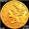 Image 1 : 1882-CC $5 Gold Half Eagle CLOSELY UNCIRCULATED