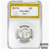 Image 1 : 1917-D Standing Liberty Quarter PGA MS63 Type 2