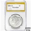 Image 1 : 1884-CC Morgan Silver Dollar PGA MS64