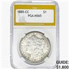 Image 1 : 1885-CC Morgan Silver Dollar PGA MS65