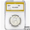 Image 1 : 1857 Seated Liberty Half Dollar PGA MS65