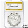 Image 1 : 1881-S Morgan Silver Dollar PGA MS65 DMPL