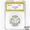 Image 1 : 1917-S Standing Liberty Quarter PGA MS62 Type 2