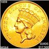Image 1 : 1859 $3 Gold Piece NICELY CIRCULATED+