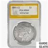 Image 1 : 1891-CC Morgan Silver Dollar PGA MS64 Spit. Eagle