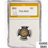 Image 1 : 1850 Seated Liberty Dime PGA MS62