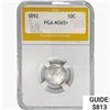 Image 1 : 1892 Barber Dime PGA MS65+