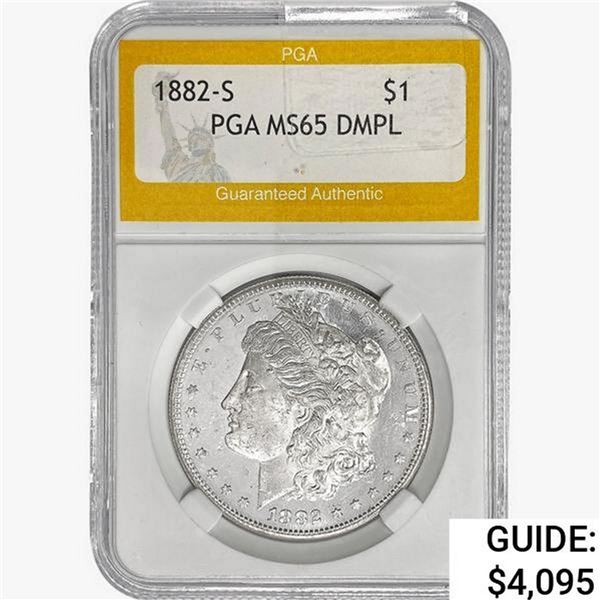 1882-S Morgan Silver Dollar PGA MS65 DMPL