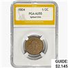 Image 1 : 1804 Draped Bust Half Cent PGA AU55 Spiked Chin