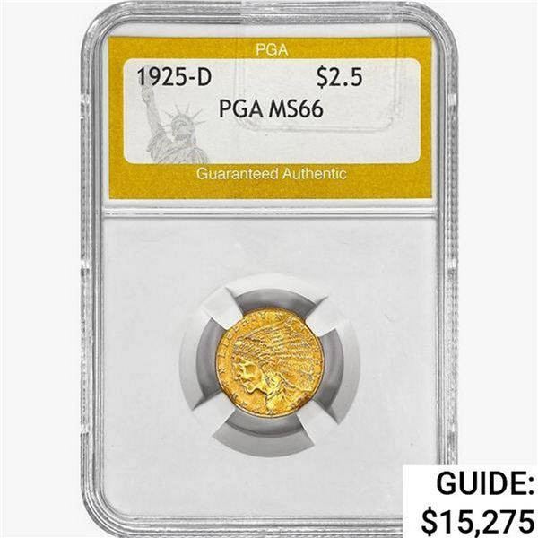 1925-D $2.50 Gold Quarter Eagle PGA MS66