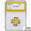 Image 1 : 1925-D $2.50 Gold Quarter Eagle PGA MS66