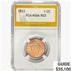 Image 1 : 1833 Classic Head Half Cent PGA MS66 RED